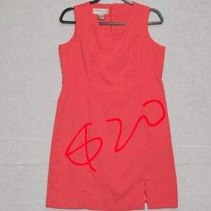 Tower Hill Collection Coral Pink Sleeveless Sheath Dress 6P 3-1123-3 Mini Lined